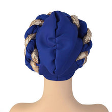 Load image into Gallery viewer, Turbans Pleated Soft Beanie Headwrap Lightweight African Hat Arab Wrap Elegant Muslim Turban Scarf Women Hijabs Hair Accessories Cap bonnet for Women
