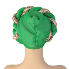 Load image into Gallery viewer, Turbans Pleated Soft Beanie Headwrap Lightweight African Hat Arab Wrap Elegant Muslim Turban Scarf Women Hijabs Hair Accessories Cap bonnet for Women
