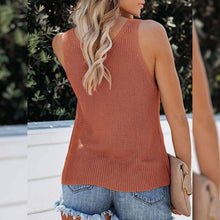 Load image into Gallery viewer, Tutorutor Women's Sleeveless V Neck Sweater
