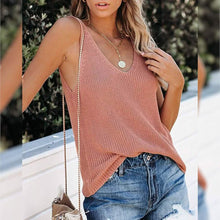 Load image into Gallery viewer, Tutorutor Women's Sleeveless V Neck Sweater
