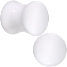Load image into Gallery viewer, White UV Acrylic Saddle Plug Set 4mm to 25mm
