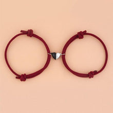 Load image into Gallery viewer, Two Halves Heart Magnetic Bracelet Steel Pendant Couple Bracelets For Friendship Bracelets Braid Rope Magnet Attraction Matching Bracelet Lover Gifts For Boyfriend And Girlfriend
