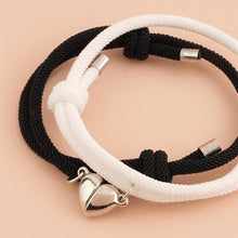 Load image into Gallery viewer, Two Halves Heart Magnetic Bracelet Steel Pendant Couple Bracelets For Friendship Bracelets Braid Rope Magnet Attraction Matching Bracelet Lover Gifts For Boyfriend And Girlfriend
