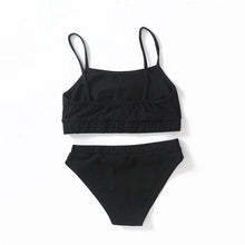 Load image into Gallery viewer, Two Piece Set Fashion COME HERE DADDY Letter Print Tank Top Sleeveless Summer Cropped Bikini Women's 2Pcs Come Here Yes Daddy Please Printed Bikini Swimsuit Bathing Suit Padded Bra Top Panty Set Swimwear
