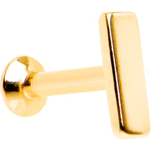 Load image into Gallery viewer, 1/4 6mm Gold IP Rectangle Internal Thread Daith Cartilage Tragus
