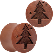 Load image into Gallery viewer, Organic Sawo Wood Christmas Tree Saddle Plug Set Sizes 8mm to 25mm
