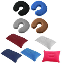 Load image into Gallery viewer, U Shaped Travel Pillow Car Air Flight Inflatable Pillows Neck Support Headrest Cushion Soft Nursing Cushion Black Memory Foam U-Shaped pillow Slow Rebound Neck Pillow Nap Airplane Pillow Travel Cartoon Memory U-Shaped Headrest
