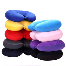 Load image into Gallery viewer, U Shaped Travel Pillow Particles Neck Car Plane Pillows Soft Cushion Home Outdoor Textile Memory Foam U-Shaped Pillow Slow Rebound Neck Pillow Nap Airplane Pillow Sleep With No Neck Pain Super Soft Memory Foam Neck Pillow Easy Washing With Removable Cover
