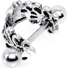 Load image into Gallery viewer, 16G 1/2 Pink Gem Double Daisy Flower Cuff Cartilage Earring
