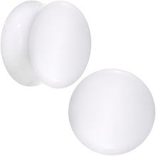 Load image into Gallery viewer, White UV Acrylic Saddle Plug Set 4mm to 25mm
