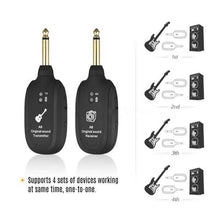Load image into Gallery viewer, UHF Guitar Wireless System Transmitter Receiver
