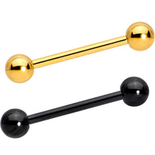 Load image into Gallery viewer, Multi Color Anodized Titanium Barbell Tongue Ring Set of 5
