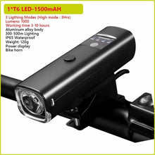 Load image into Gallery viewer, Ultra Bright Bicycle Light USB Rechargeable LED Bike Headlight Waterproof Bike Flashlight USB Rechargeable Bike Lights Front And Back 8 LED Bicycle Lights Front 5 Light Modes 15-30 Hours Working Time
