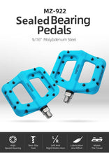 Load image into Gallery viewer, Ultralight Seal Bearings Bicycle Bike Pedals Cycling Nylon Road Pedals Flat Platform Bicycle Parts Accessories Mountain Bike Pedals Ultra Strong Machined Bicycle Flat Alloy Pedals Non-Slip
