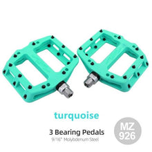 Load image into Gallery viewer, Ultralight Seal Bearings Bicycle Bike Pedals Cycling Nylon Road Pedals Flat Platform Bicycle Parts Accessories Mountain Bike Pedals Ultra Strong Machined Bicycle Flat Alloy Pedals Non-Slip
