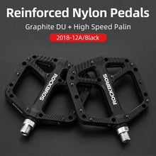 Load image into Gallery viewer, Ultralight Seal Bearings Bicycle Bike Pedals Cycling Nylon Road Pedals Flat Platform Bicycle Parts Accessories Pedals Mountain Bike Pedals Lightweight Nylon Fiber Bicycle Platform Pedals For Mountain Bike
