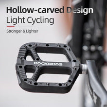Load image into Gallery viewer, Ultralight Seal Bearings Bicycle Bike Pedals Cycling Nylon Road Pedals Flat Platform Bicycle Parts Accessories Pedals Mountain Bike Pedals Lightweight Nylon Fiber Bicycle Platform Pedals For Mountain Bike
