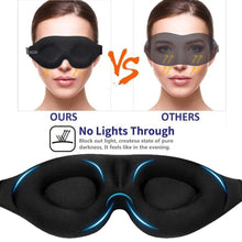 Load image into Gallery viewer, Unique 3D Contoured Cup Blindfold Concave Molded Night Sleep Mask Upgraded Eye Cover With Adjustable Strap Eye Pillow Soft Comfy Eye Shade For Nap Travel Night Shift
