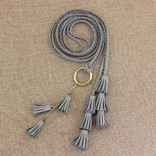 Load image into Gallery viewer, Unique Classic PU Leather Tie Strap Waist Belt For Women Modern Rope Style Design Ladies Waistbands
