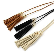 Load image into Gallery viewer, Unique Classic PU Leather Tie Strap Waist Belt For Women Modern Rope Style Design Ladies Waistbands
