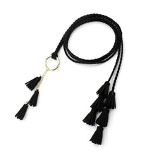 Load image into Gallery viewer, Unique Classic PU Leather Tie Strap Waist Belt For Women Modern Rope Style Design Ladies Waistbands
