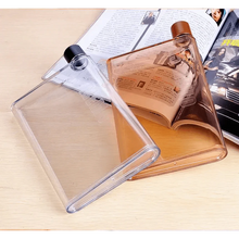 Load image into Gallery viewer, Unique Design Portable Book Paper Cup Botlte Flat Water Bottle Clear Paper Pad Water Bottle Flat Drinks Kettle Notebook Drink Bottle for Water
