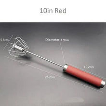 Load image into Gallery viewer, Unique Design Semi-automatic Egg Beater 304 Stainless Steel Egg Whisk Manual Hand Mixer Self Turning Egg Stirrer Kitchen Accessories Egg Tools
