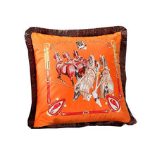Load image into Gallery viewer, Unique Designed European American Luxury Printed Polyester Cushion Cover Horse printed Lumbar Cover Tassel Edge Modern Throw Pillow Covers Square Decorative Set Cushion Covers For Home Bed Couch Sofa Bench
