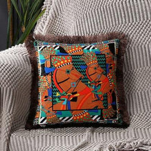 Load image into Gallery viewer, Unique Designed European American Luxury Printed Polyester Cushion Cover Horse printed Lumbar Cover Tassel Edge Modern Throw Pillow Covers Square Decorative Set Cushion Covers For Home Bed Couch Sofa Bench
