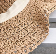 Load image into Gallery viewer, Unique Fashionable Bow Sun Hat Wide Floppy Summer Hats For Women Beach Straw Modern Bucket Hat Women's Summer Foldable Wide Breathable Outdoor Sun Hat

