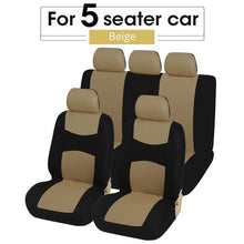 Load image into Gallery viewer, Unique Flat Cloth Car Seat Cover Detachable Headrests Solid Bench Flat Cloth Car Seat Cover Car Seat Covers Full Set Flat Cloth Full Set Car Seat Covers Front Rear Split Bench Protection Interior Accessories Universal Car Seat Cover Universal Fit for Cars
