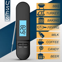Load image into Gallery viewer, Unique Food Kitchen Digital Meat Thermometer  BBQ Instant Read Food Thermometer Waterproof With Backlight And Magnet For Kitchen Cooking Grilling BBQ Backing Liquids Oil Waterproof Kitchen Thermometer For Cooking Tools
