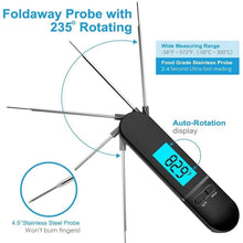 Load image into Gallery viewer, Unique Food Kitchen Digital Meat Thermometer  BBQ Instant Read Food Thermometer Waterproof With Backlight And Magnet For Kitchen Cooking Grilling BBQ Backing Liquids Oil Waterproof Kitchen Thermometer For Cooking Tools

