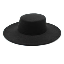 Load image into Gallery viewer, Unique Style Fedora Hats For Women Retro New Trendy Wide Brim Cap For Summer Party Women's Hat Big Fedora Hat Luxury Wedding Hats Flat Top Hat
