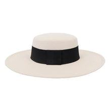 Load image into Gallery viewer, Unique Style Fedora Hats For Women Retro New Trendy Wide Brim Cap For Summer Party Women's Hat Big Fedora Hat Luxury Wedding Hats Flat Top Hat
