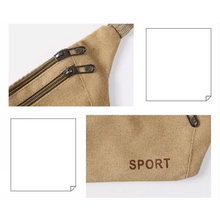 Load image into Gallery viewer, Unisex Casual Canvas Waist Bag Functional Comfortable Waist Bag Classic Waterproof Cross Body Traveling Bag
