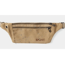 Load image into Gallery viewer, Unisex Casual Canvas Waist Bag Functional Comfortable Waist Bag Classic Waterproof Cross Body Traveling Bag

