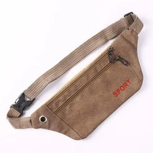Load image into Gallery viewer, Unisex Casual Canvas Waist Bag Functional Comfortable Waist Bag Classic Waterproof Cross Body Traveling Bag
