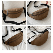 Load image into Gallery viewer, Unisex Casual Canvas Waist Bag Functional Comfortable Waist Bag Classic Waterproof Cross Body Traveling Bag
