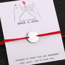 Load image into Gallery viewer, Unisex Charming Bracelet Rectangle Letter Stainless Steel Red Rope Bracelet For Men Women Handmade Rope Bracelet Cool String Friendship Bracelet Adjustable Design For Women
