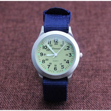Load image into Gallery viewer, Unisex Fashion Nylon Fabric Kids Children Watch Sport Thin Students Canvas Quartz Dress Wristwatch Military Time Watch  Field Outdoor Sport Mens Wristwatch With Slip-Thru Nylon Band
