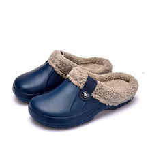 Load image into Gallery viewer, Unisex Home Winter Clogs Indoor Fur Warm Slippers For Women New Fashion Footwear Winter Slippers Home House Shoes Warm Plush Fleece Lining Garden Clogs Outdoor Indoor Clogs
