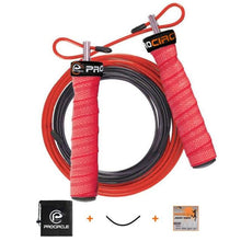 Load image into Gallery viewer, Unisex Jump Rope Speed Weighted Jump Ropes Adjustable Wire Skipping Rope Cable Ball Bearings Regular Rope With Extra Speed Cable Ball Bearings Anti-Slip Handle For Double Unders Outdoor Workout
