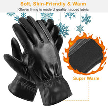 Load image into Gallery viewer, Unisex Leather Winter Warm Gloves
