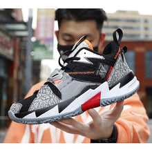Load image into Gallery viewer, Unisex Modern Breathable Soft High Top Basketball Shoes Outdoor Street Sneakers Men Fashion Rainbow Basketball Shoes Fashion Sports Shoes Breathable Non-Slip Soft Sneakers
