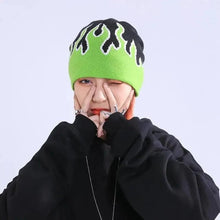 Load image into Gallery viewer, Unisex Modern Fire Design Soft Warm Beanies Comfortable Winter One Size Caps For Men And Women
