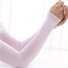 Load image into Gallery viewer, Unisex One Size Compression Cooling Sleeves UV Sun Protection Cooling Arm Sleeves With Thumb Hole Compression Sports Tattoo Cover Up Sleeve For Sports Long Arm Cover Anti-Slip Warmers Outdoor Sports Sunblock Cover

