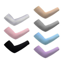 Load image into Gallery viewer, Unisex One Size Compression Cooling Sleeves UV Sun Protection Cooling Arm Sleeves With Thumb Hole Compression Sports Tattoo Cover Up Sleeve For Sports Long Arm Cover Anti-Slip Warmers Outdoor Sports Sunblock Cover

