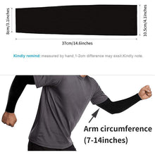 Load image into Gallery viewer, Unisex One Size Compression Cooling Sleeves UV Sun Protection Cooling Arm Sleeves With Thumb Hole Compression Sports Tattoo Cover Up Sleeve For Sports Long Arm Cover Anti-Slip Warmers Outdoor Sports Sunblock Cover
