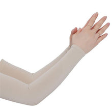 Load image into Gallery viewer, Unisex One Size Compression Cooling Sleeves UV Sun Protection Cooling Arm Sleeves With Thumb Hole Compression Sports Tattoo Cover Up Sleeve For Sports Long Arm Cover Anti-Slip Warmers Outdoor Sports Sunblock Cover
